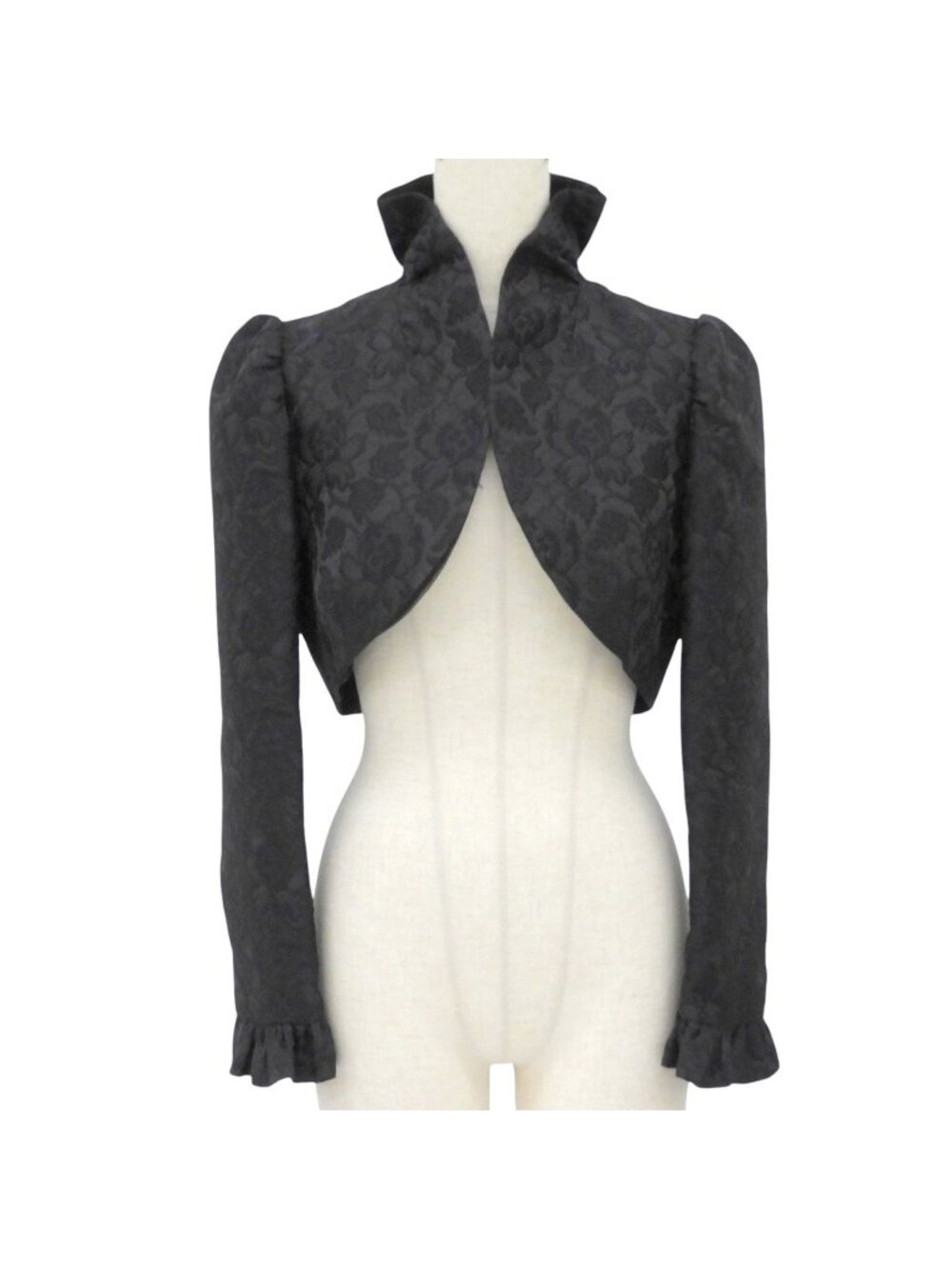 Dolce & Gabbana Lining Silk 100% Floral Jacquard Bolero Jacket Black 40